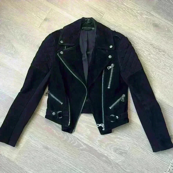 Alice + Olivia Miles Suede Jacket - Picture 1 of 9